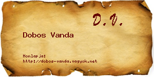 Dobos Vanda névjegykártya
