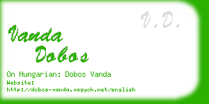 vanda dobos business card